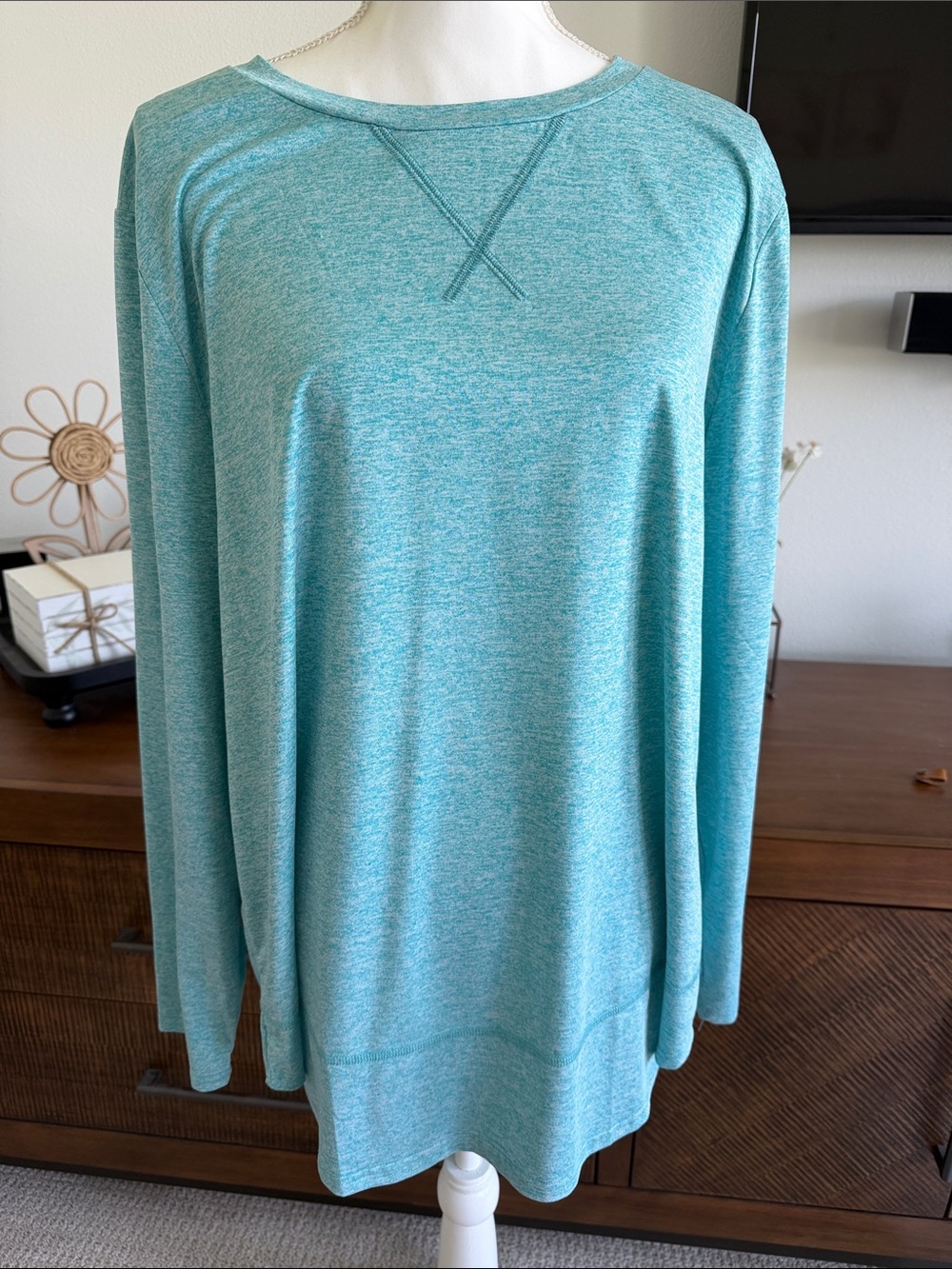 Light blue  Long sleeve Athletic Top